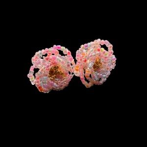 BOHO Seeds Beaded Earrings (Baby's Breath Flowers Handmade)